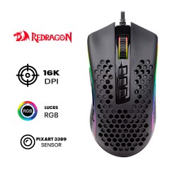 MOUSE REDRAGON STORM ELITE M988 | 16,000 DPI | RGB | NEGROSKU: 71363476994911