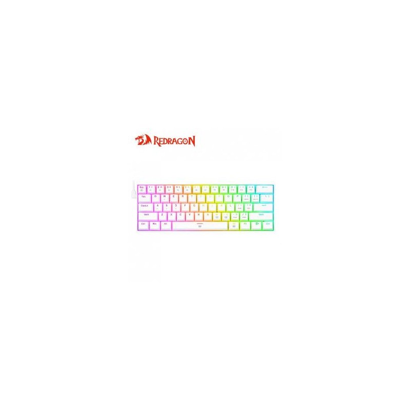 TECLADO REDRAGON DRAGONBORN K630 | INGLES | MECANICO | SW-RED | RGB | BLANCOSKU: 71364835963564