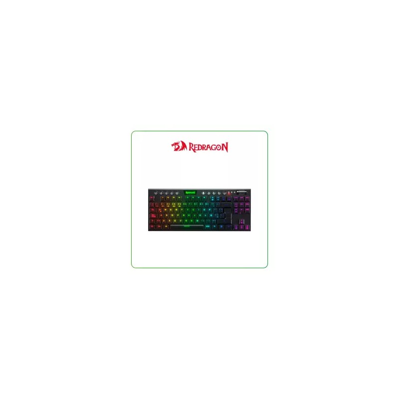 TECLADO REDRAGON HORUS TKL K621 | INALAMBRICO | MECANICO | LOW PROFILE | SW-RED | RGB | NEGROSKU: 71365569039238
