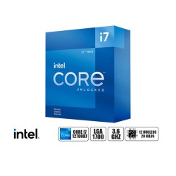 PROCESADOR INTEL CORE I7 12700KF 3.6GHZ HASTA 4.9GHZ, 25MB, 12 NUCLEOS, LGA 1700, S/COOLER