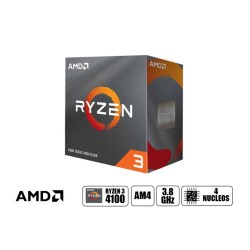 PROCESADOR AMD RYZEN 3 4100 AM4, 3.8GHZ, 4MB, 4 NUCLEOS, OEM