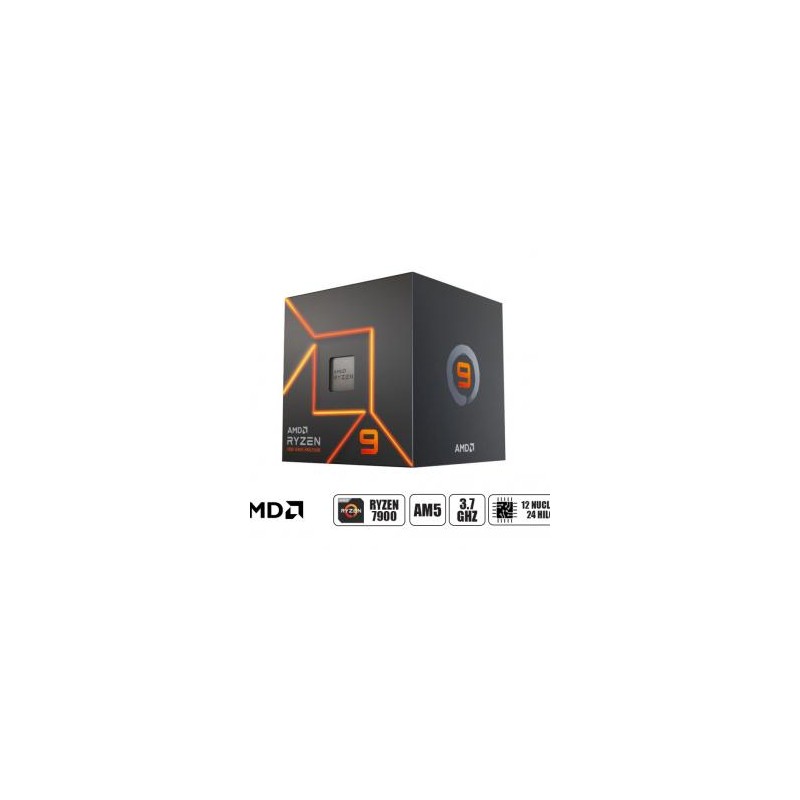 PROCESADOR AMD RYZEN 9 7900 AM5, CON GRAFICOS RADEON,3.7GHZ, 64MB
