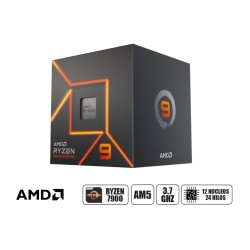 PROCESADOR AMD RYZEN 9 7900 AM5, CON GRAFICOS RADEON,3.7GHZ, 64MB