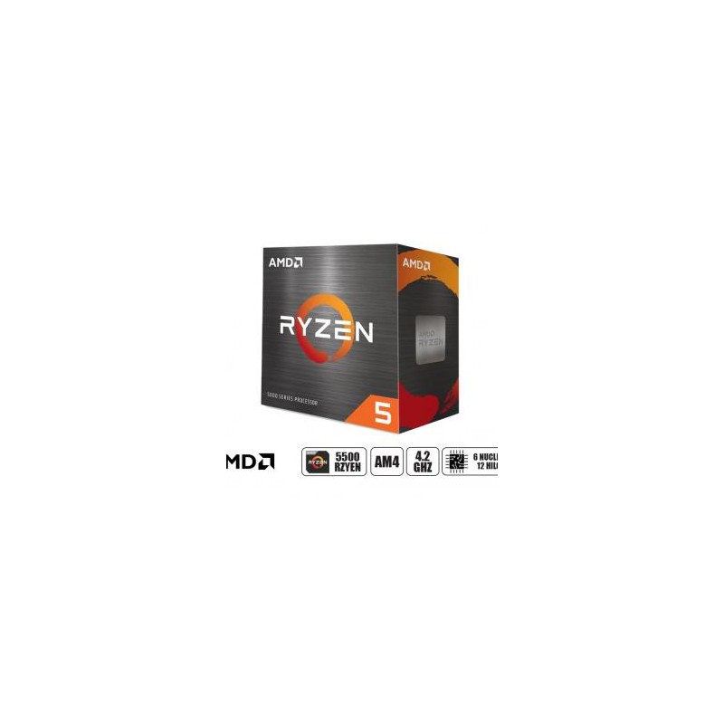 PROCESADOR AMD RYZEN 5 5500 4.2GHZ, 16MB, 6 NUCLEOS, AM4