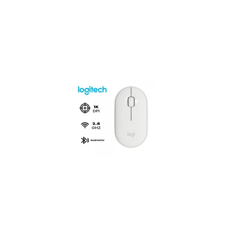 MOUSE LOGITECH PEBBLE M350 SILENT INALÁMBRICO BLUETOOTH BLANCOSKU: 097855154828