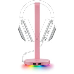 SOPORTE AUDIFONO RAZER BASE STATION V2 CHROMA | USB 3.1 | ROSADOSKU: 71390835868294