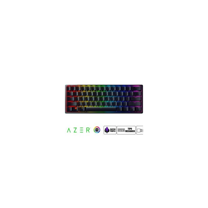 TECLADO RAZER HUNTSMAN MINI | OPTOMECANICO | SW- PURPLE | RGB | NEGROSKU: 71391029117972