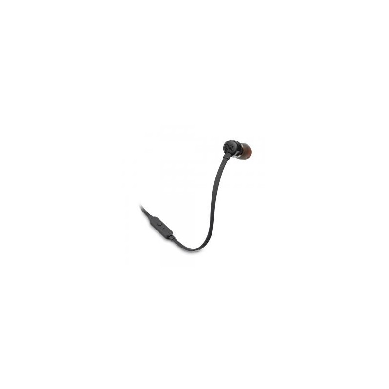 Audífonos in ear con micrófono JBL T110 cable plano, conector 3.5 mm, control de música y llamadas, negroSKU: 050036355469
