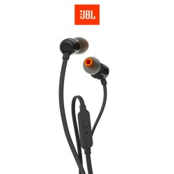 Audífonos in ear con micrófono JBL T110 cable plano, conector 3.5 mm, control de música y llamadas, negroSKU: 050036355469