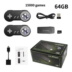 CONSOLA RETRO MINI M8 PRO +15,000 JUEGOS 64GB MANDOS NES NEGROSSKU: 679330697435